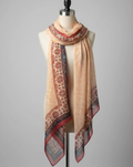 CHIFFON MOSAIC BORDER SCARF