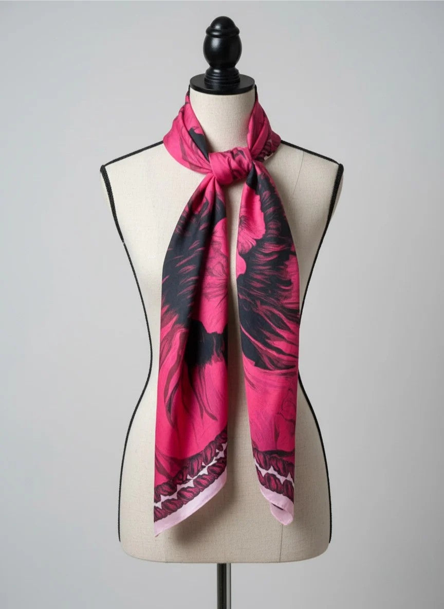 FUSCHIA BLOOM SCARF