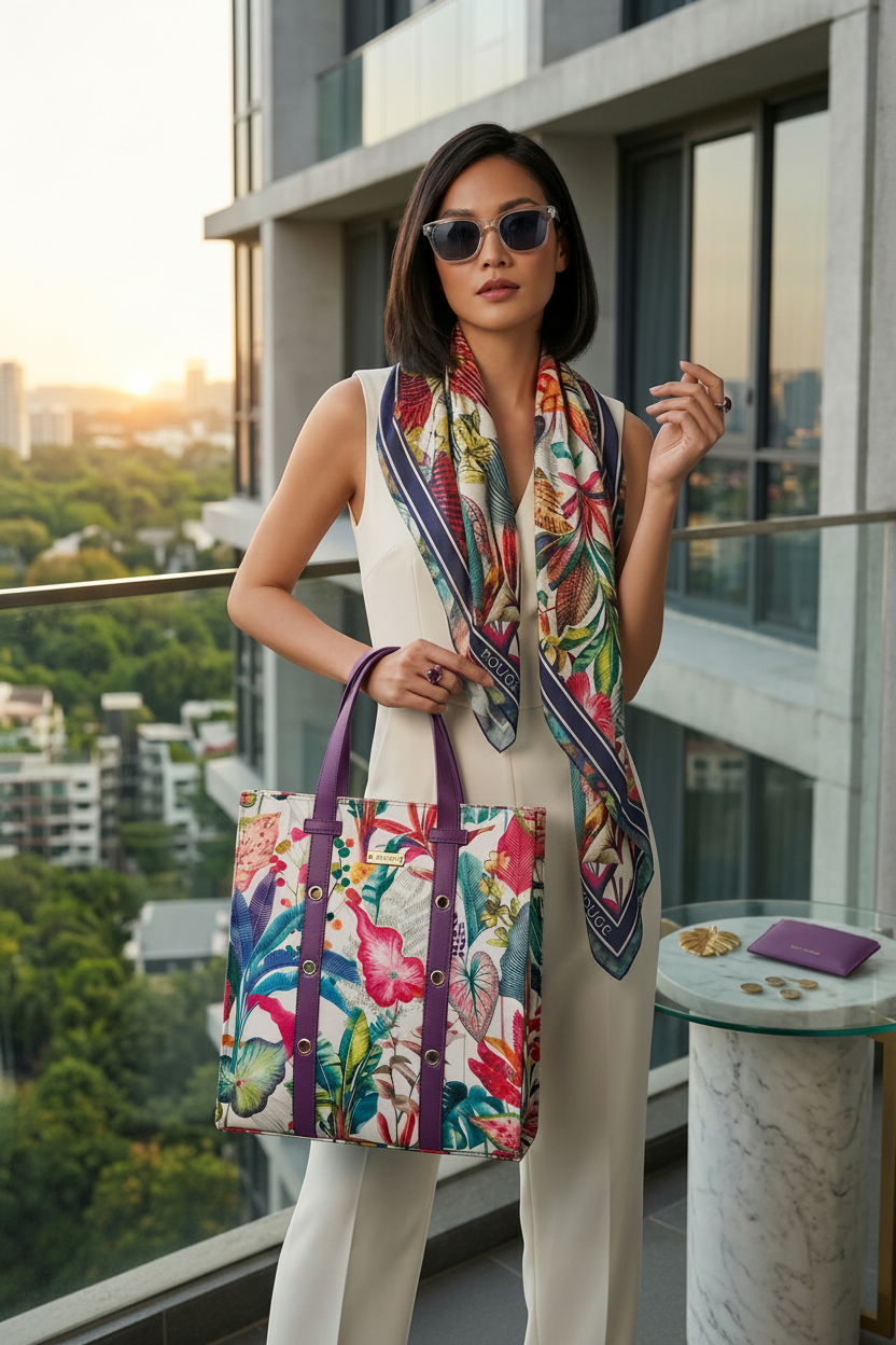 TROPICAL FLORA TOTE