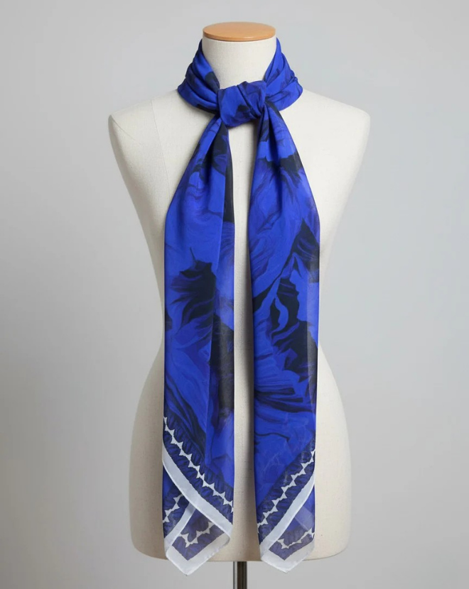 SAPPHIRE BLOOM SCARF