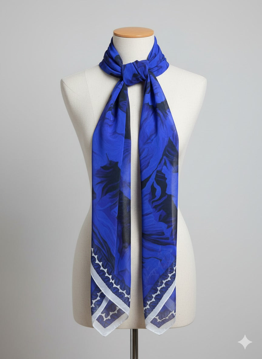 The Sapphire Bloom Scarve