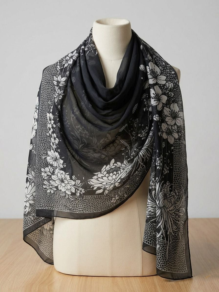 Rouge petal scarf